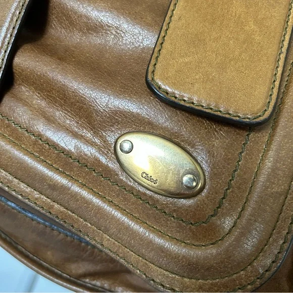 Chloé Bay leather tote bag in a distressed brown color - Picture 2 of 16